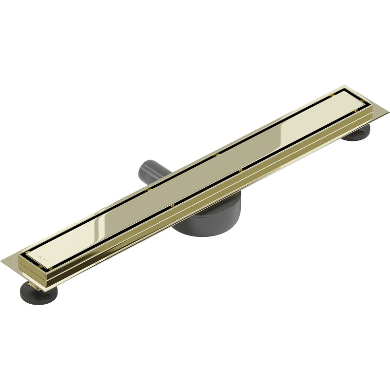 Mexen Flat 360° M13 drain linéaire rotatif 2 en 1 de 70 cm, doré - 1510070-40