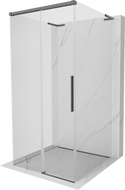 Mexen Rox-3S L cabine de douche à 3 parois coulissante 90 x 90 cm, transparent, gris canon brossé - 8C2L-090-090-66-00-3S