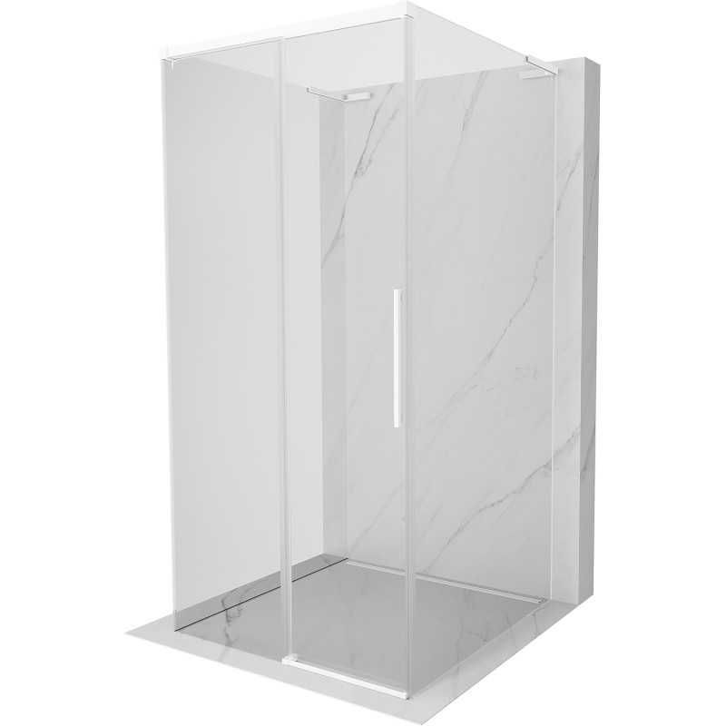 Mexen Rox-3S L cabine de douche à 3 parois coulissante 110 x 110 cm, transparent, blanc - 8C2L-110-110-20-00-3S