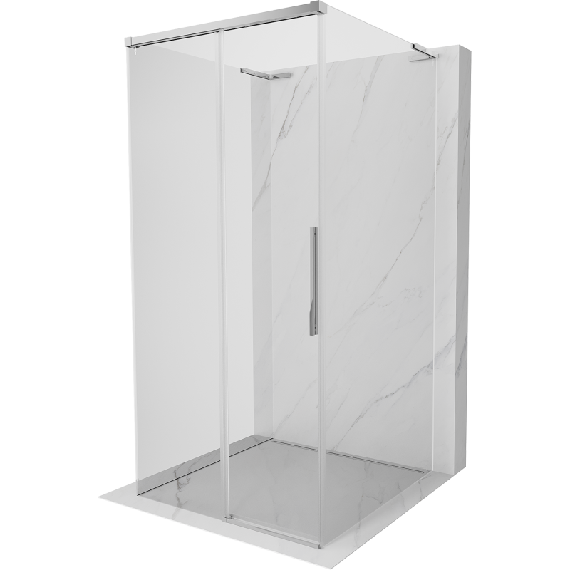 Mexen Rox-3S L cabine de douche 3 parois coulissantes 110 x 110 cm, transparent, chrome - 8C2L-110-110-01-00-3S