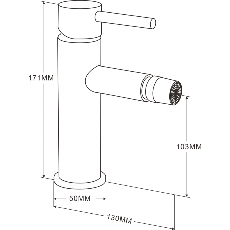 Mexen Elba robinet de bidet noir - 74120-70