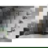Cabine de douche battante Mexen Mist H Duo 100 x 100 cm, transparente, noire - 8A5-100L-100P-70-00