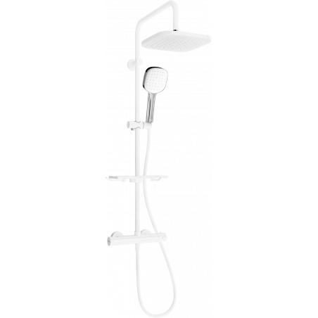 Mexen KT33 ensemble de douche en saillie avec pomme de douche et robinet thermostatique, blanc/chrome - 771503393-21