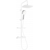 Mexen KT33 ensemble de douche en saillie avec pommeau de douche et mitigeur thermostatique, blanc/chrome - 771503393-21