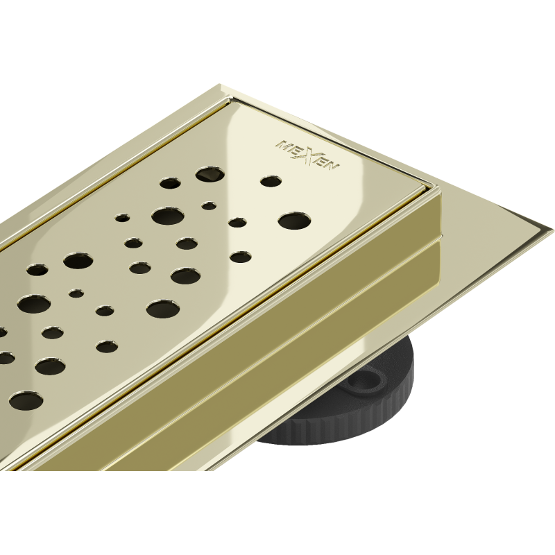 Mexen Flat 360° M12 drain linéaire rotatif 80 cm, doré - 1521080-40