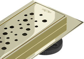 Mexen Flat 360° M12 caniveau linéaire pivotant 100 cm, doré - 1521100-40