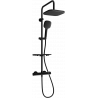 Mexen KT33 ensemble de douche apparent avec pommeau de douche et mitigeur thermostatique, noir - 771503393-70