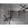 Mexen Mist-H Duo cabine de douche pivotante gauche 90 x 85 cm, transparente, noire - 8A5-090L-085P-70-00