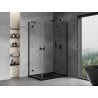 Mexen Mist-H Duo cabine de douche pivotante droite 85 x 90 cm, transparent, noir - 8A5-085L-090P-70-00