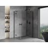 Mexen Mist-H Duo cabine de douche pivotante droite 85 x 90 cm, transparent, noir - 8A5-085L-090P-70-00