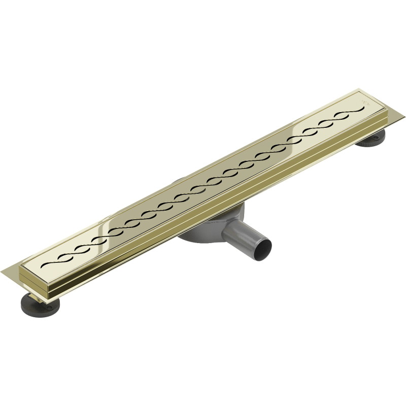 Mexen Flat 360° M18 caniveau linéaire pivotant 60 cm, doré - 1523060-40