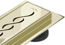 Mexen Flat 360° M18 écoulement linéaire pivotant 90 cm, doré - 1523090-40