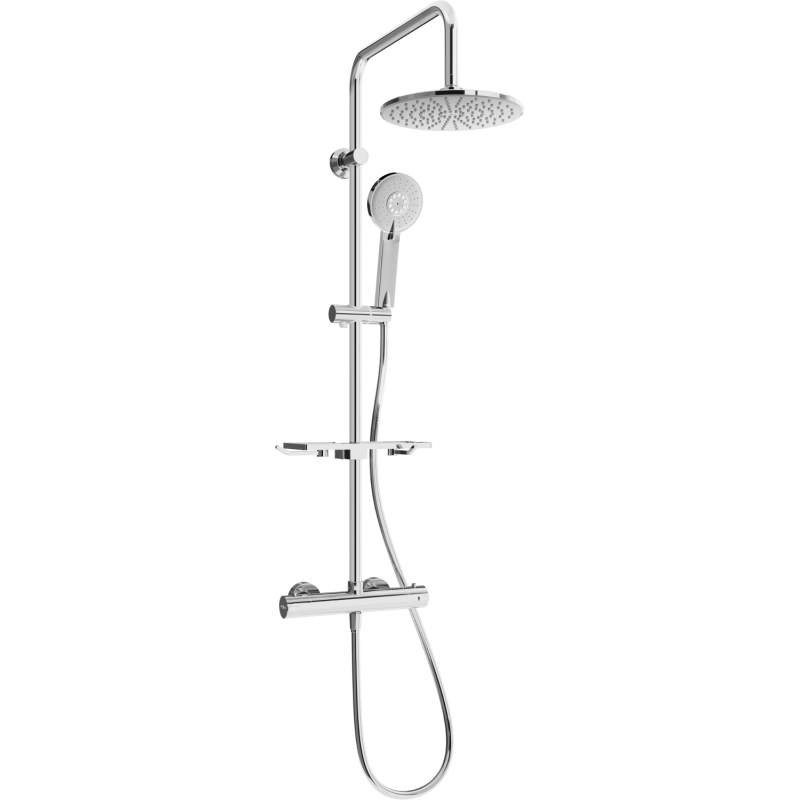 Mexen KT40 ensemble de douche en saillie avec pomme de douche et mitigeur thermostatique, chrome - 771504093-00