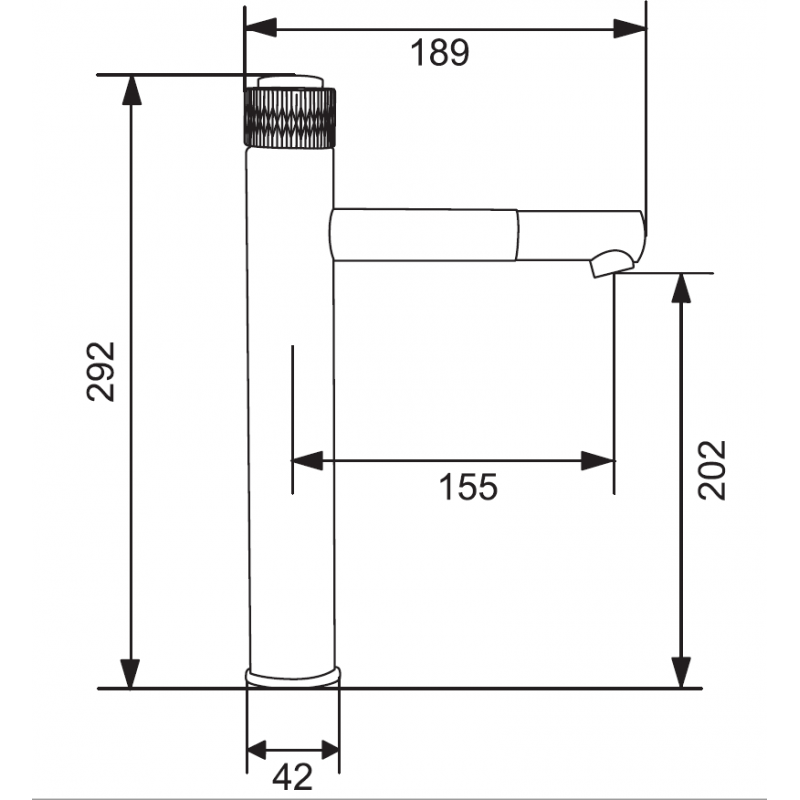 Mexen Diamond robinet de lavabo haut, noir - 71510-70