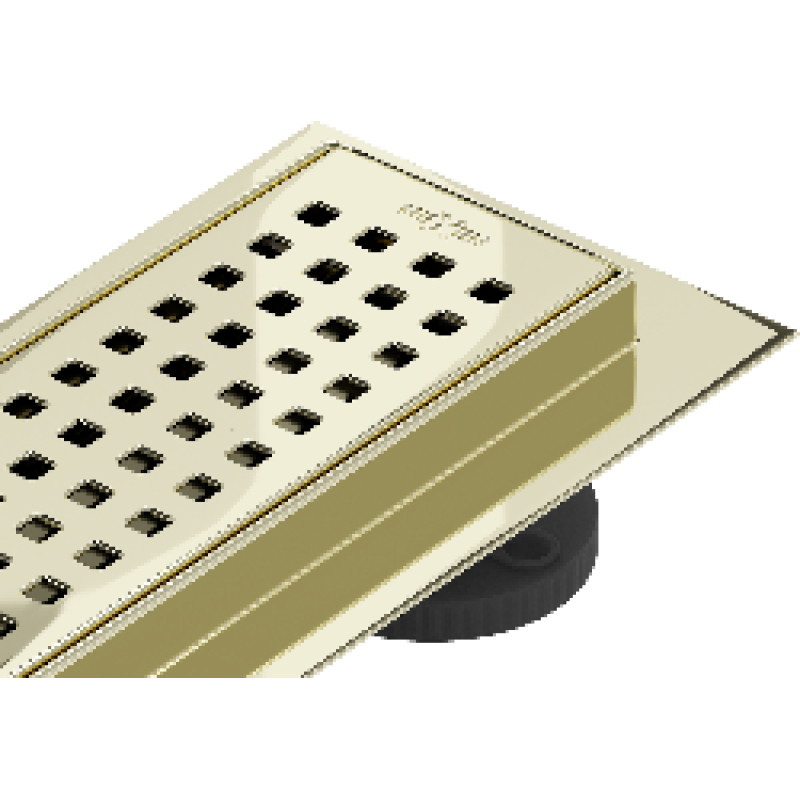 Mexen Flat 360° M08 drain linéaire rotatif 100 cm, doré - 1525100-40