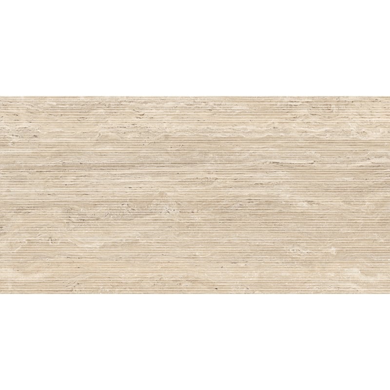 Mexen Neo Travertino Échantillon de carrelage rectifié en grès émaillé Liner Natural, carreau sol-mur, mat - TL302-05-S