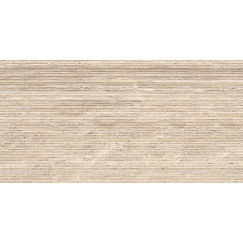 Mexen Neo Travertino Échantillon de carrelage rectifié en grès émaillé Liner Natural, carreau sol-mur, mat - TL302-05-S