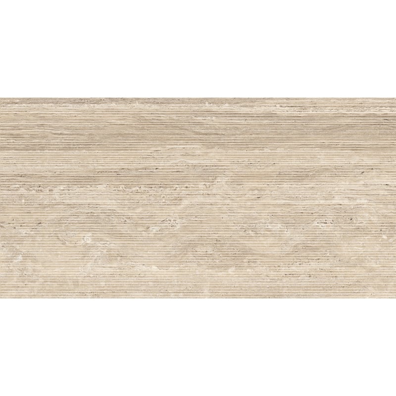 Mexen Neo Travertino Échantillon de carrelage rectifié en grès émaillé Liner Natural, carreau sol-mur, mat - TL302-05-S