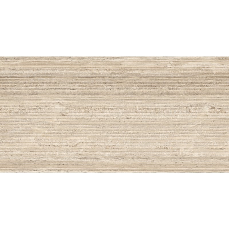 Mexen Neo Travertino Échantillon de carrelage rectifié en grès émaillé Liner Natural, carreau sol-mur, mat - TL302-05-S