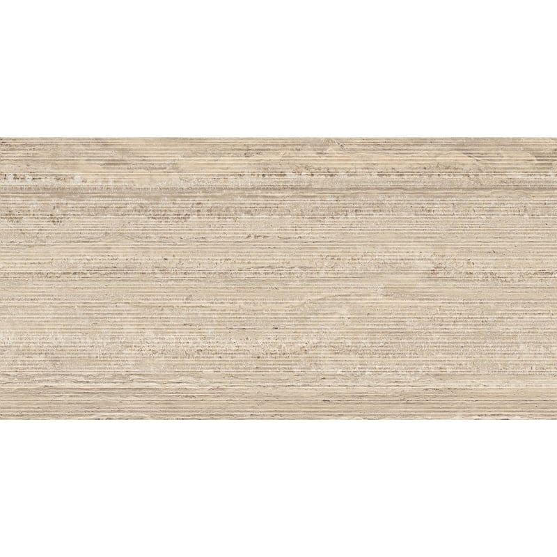 Mexen Neo Travertino Échantillon de carrelage rectifié en grès émaillé Liner Natural, carreau sol-mur, mat - TL302-05-S