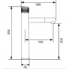 Mexen Diamond robinet de lavabo haut, noir/doré - 71510-75
