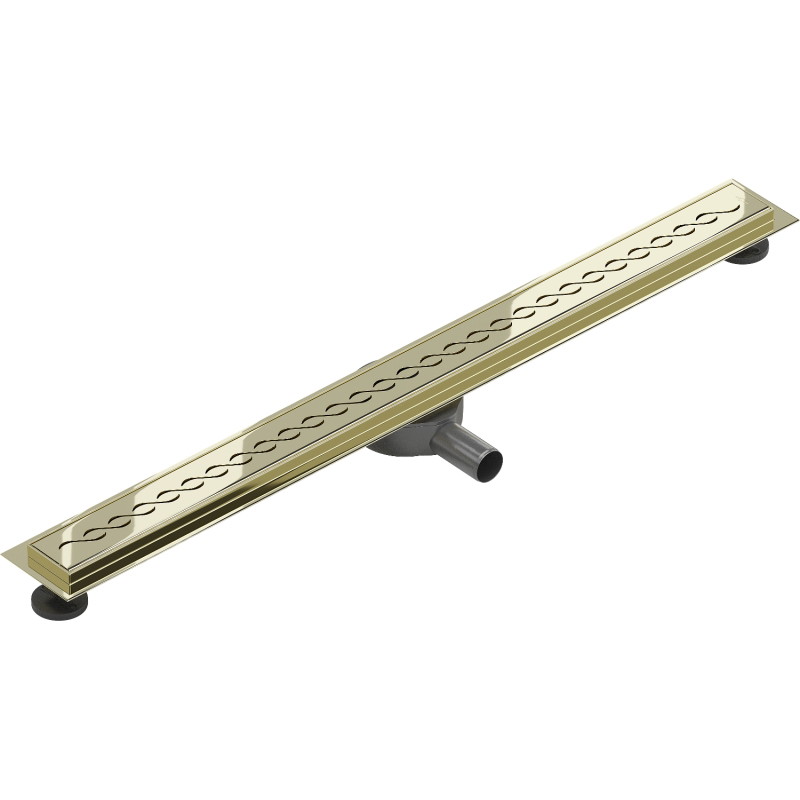 Mexen Flat 360° M18 drain linéaire pivotant 80 cm, doré - 1523080-40