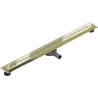 Mexen Flat 360° M18 caniveau linéaire pivotant 80 cm, doré - 1523080-40