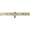 Mexen Flat 360° M12 siphon linéaire rotatif 90 cm, or - 1521090-40