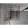 Mexen Mist-H Duo cabine de douche pivotante 85 x 85 cm, transparent, cuivre brossé - 8A5-085L-085P-65-00