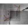 Mexen Mist-H Duo cabine de douche pivotante 120 x 120 cm, transparent, cuivre brossé - 8A5-120L-120P-65-00