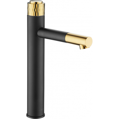 Mexen Diamond robinet de lavabo haut, noir/doré - 71510-75