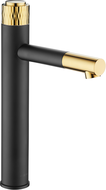 Mexen Diamond robinet de lavabo haut, noir/doré - 71510-75