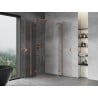 Mexen Mist-H Duo cabine de douche pivotante 120 x 120 cm, transparent, cuivre brossé - 8A5-120L-120P-65-00