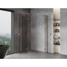 Mexen Mist-H Duo cabine de douche pivotante gauche 80 x 70 cm, transparent, cuivre brossé - 8A5-080L-070P-65-00