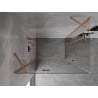 Mexen Mist-H Duo cabine de douche pivotante gauche 120 x 70 cm, transparent, cuivre brossé - 8A5-120L-070P-65-00