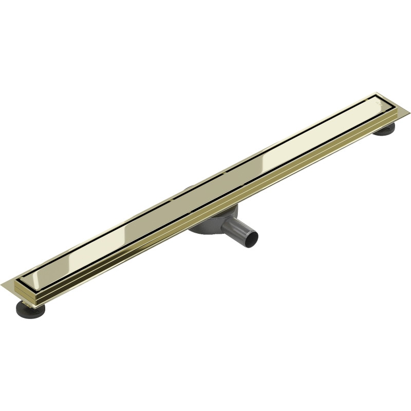 Mexen Flat 360° M13 siphon linéaire pivotant 2 en 1, 100 cm, doré - 1510100-40