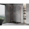 Mexen Mist H Duo cabine de douche à battants 120 x 80 cm, transparent, cuivre brossé - 8A5-120L-080P-65-00