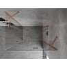Mexen Mist H Duo cabine de douche à porte battante 80 x 90 cm, transparent, cuivre brossé - 8A5-080L-090P-65-00