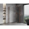 Mexen Mist H Duo cabine de douche à porte battante 80 x 90 cm, transparent, cuivre brossé - 8A5-080L-090P-65-00