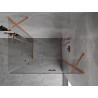 Mexen Mist-H Duo cabine de douche pivotante droite 100 x 105 cm, transparent, cuivre brossé - 8A5-100L-105P-65-00