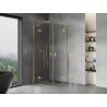 Mexen Mist H Duo cabine de douche battante 70 x 70 cm, transparent, or - 8A5-070L-070P-50-00