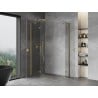 Mexen Mist-H Duo cabine de douche pivotante gauche 90 x 80 cm, transparent, or - 8A5-090L-080P-50-00