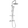Mexen KT40 ensemble de douche en saillie avec pomme de douche et mitigeur thermostatique, gris fusil brossé - 771504093-66