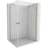 Mexen Mist H Duo cabine de douche à charnière 110 x 115 cm, transparent, or - 8A5-110L-115P-50-00