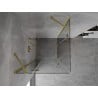 Mexen Mist-H Duo cabine de douche pivotante 110 x 110 cm, transparent, or brossé - 8A5-110L-110P-55-00