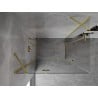Mexen Mist-H Duo cabine de douche pivotante gauche 80 x 75 cm, transparent, or brossé - 8A5-080L-075P-50-00