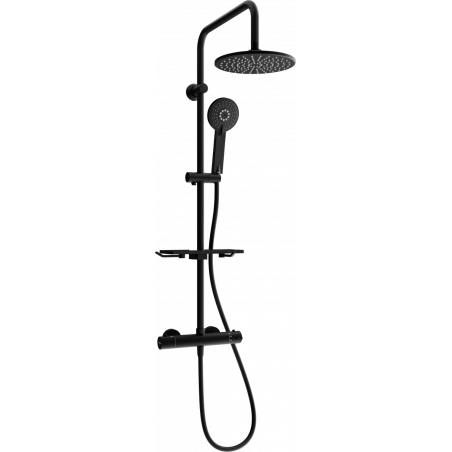Mexen KT40 ensemble de douche en saillie avec pomme de douche et mitigeur thermostatique, noir - 771504093-70