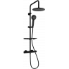 Mexen KT40 ensemble douche apparent avec pomme de douche et robinet thermostatique, noir - 771504093-70