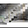 Mexen Mist H Duo cabine de douche battante 120 x 105 cm, transparent, or brossé - 8A5-120L-105P-55-00