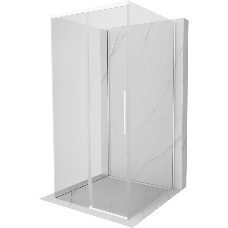 Mexen Rox-3S cabine de douche coulissante 3 parois 90 x 90 cm, transparent, blanc - 8C2-090-090-20-00-3S